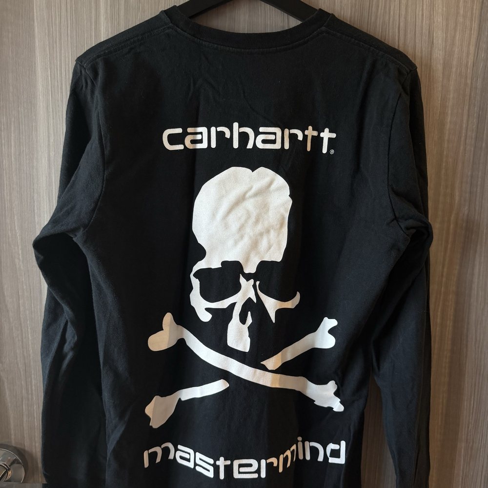 Phone photo of the Carhartt × mastermind