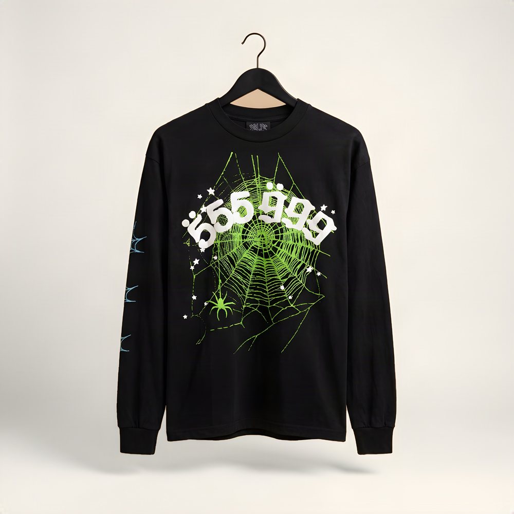 Sp5der long sleeve, AI studio product shot